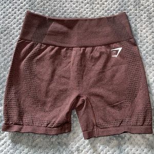 Gymshark Vital Seamless 2.0 Shorts - Cherry Brown Marl